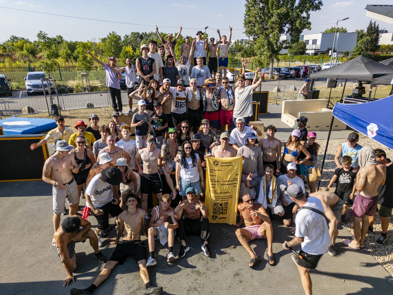 Dronová skupinová fotka všetkých účastníkov Big Street Session 2026