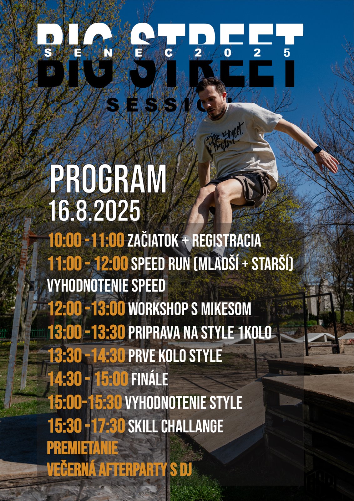 Plagát s programom Big Street Session 2025